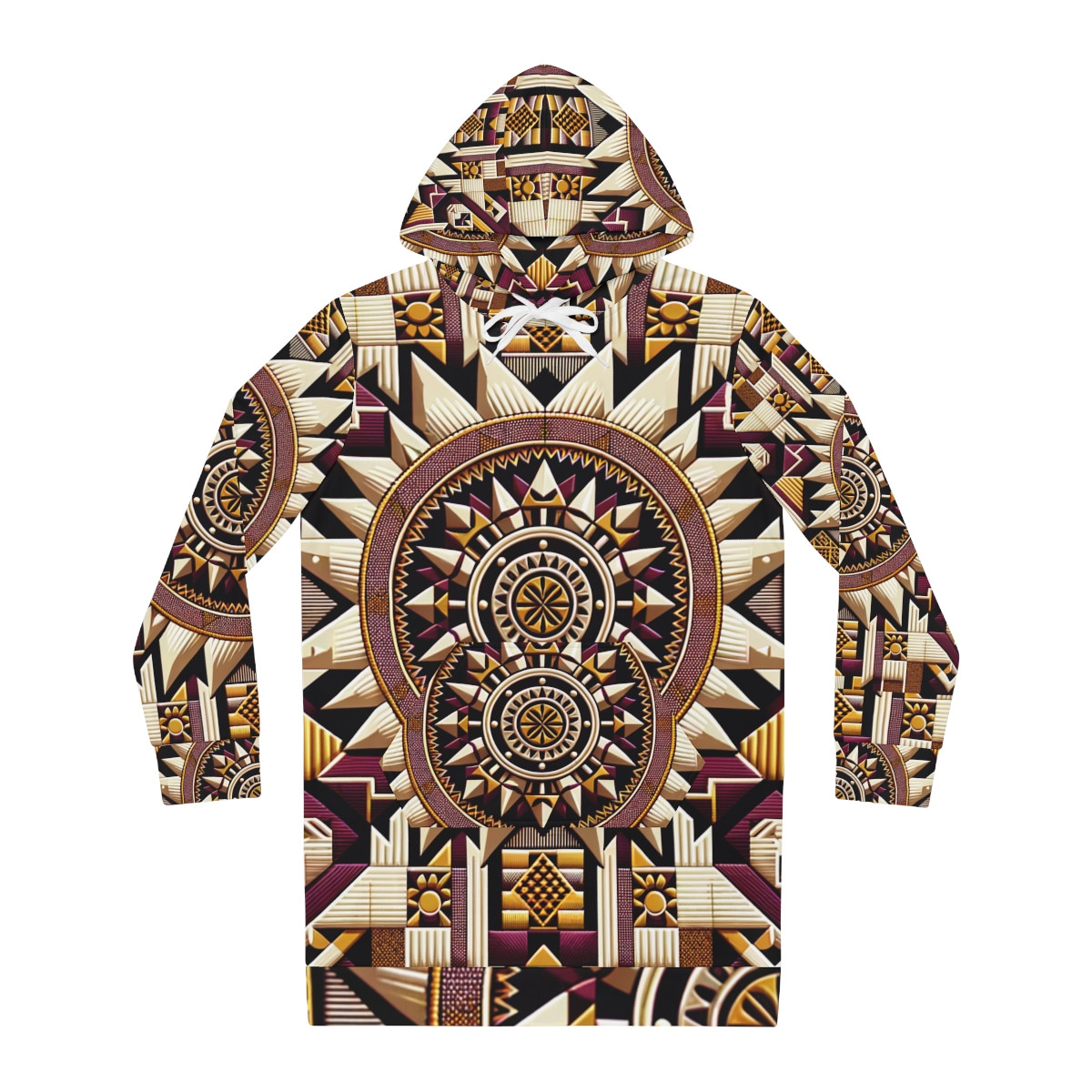 "AfroElegance Kente Ensemble Hoodie Dress"