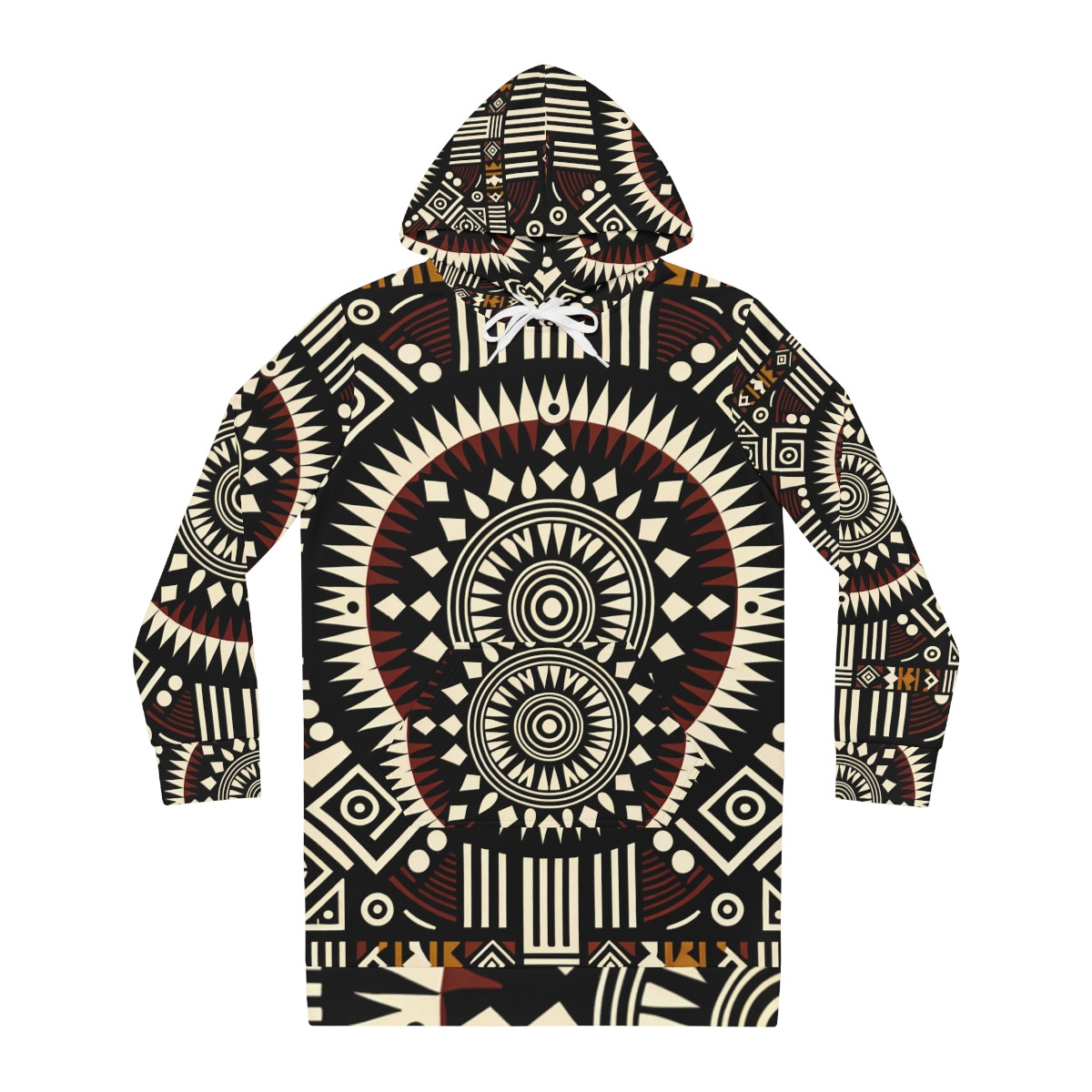 "AfroFusion Kente Symphony Hoodie Dress"