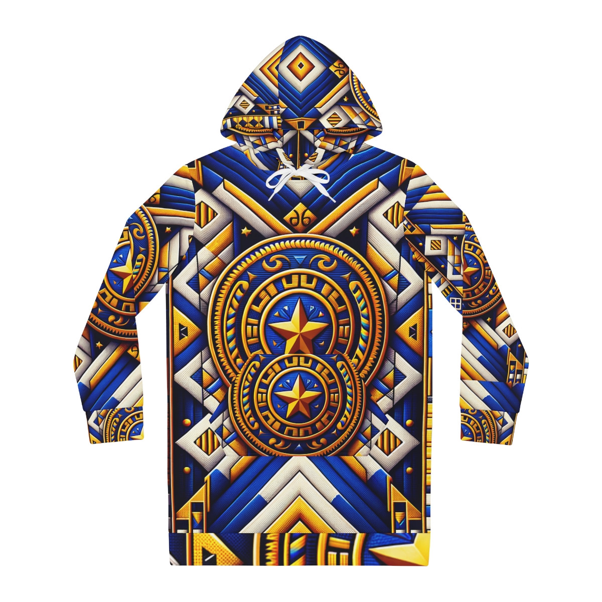 "Kente Splendor: Women's Hoodie Dress"