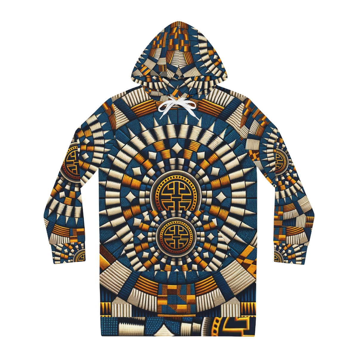 "African Majesty Kente Hoodie Dress"