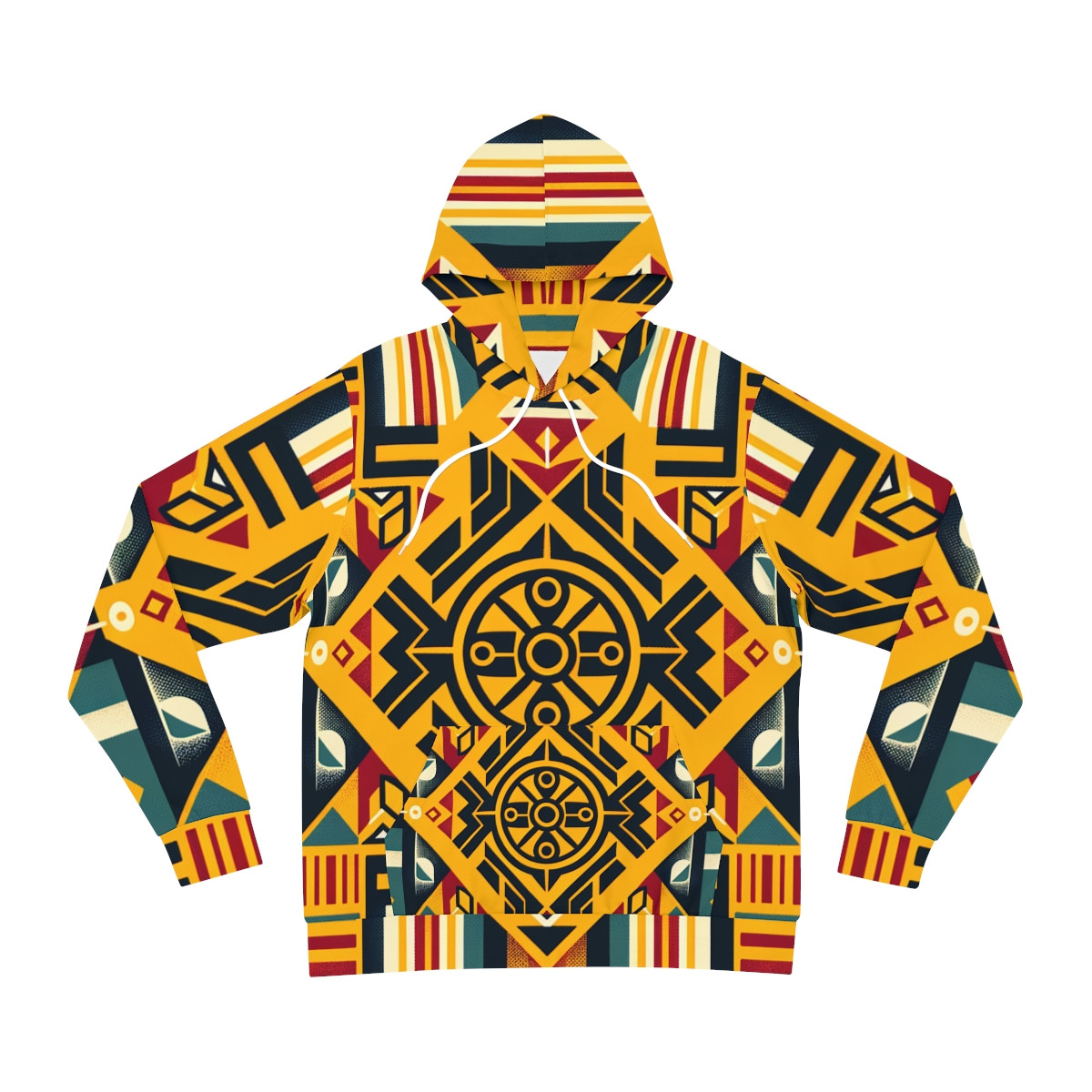 "Kente Kaleidoscope Unisex Fusion Hoodie"