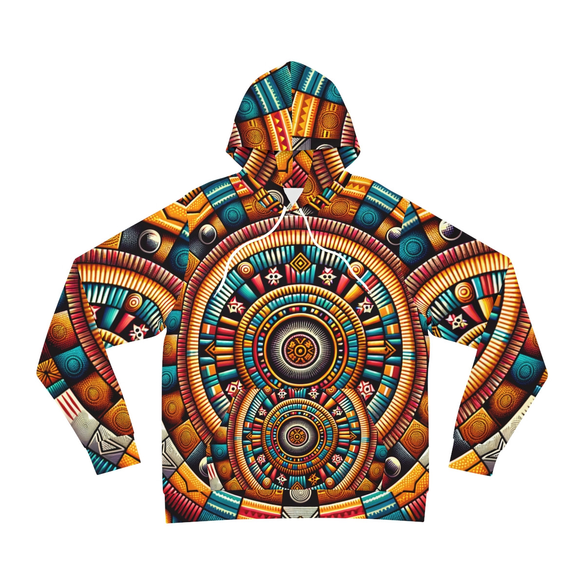 "Heritage Harmony Kente Fusion Hoodie"