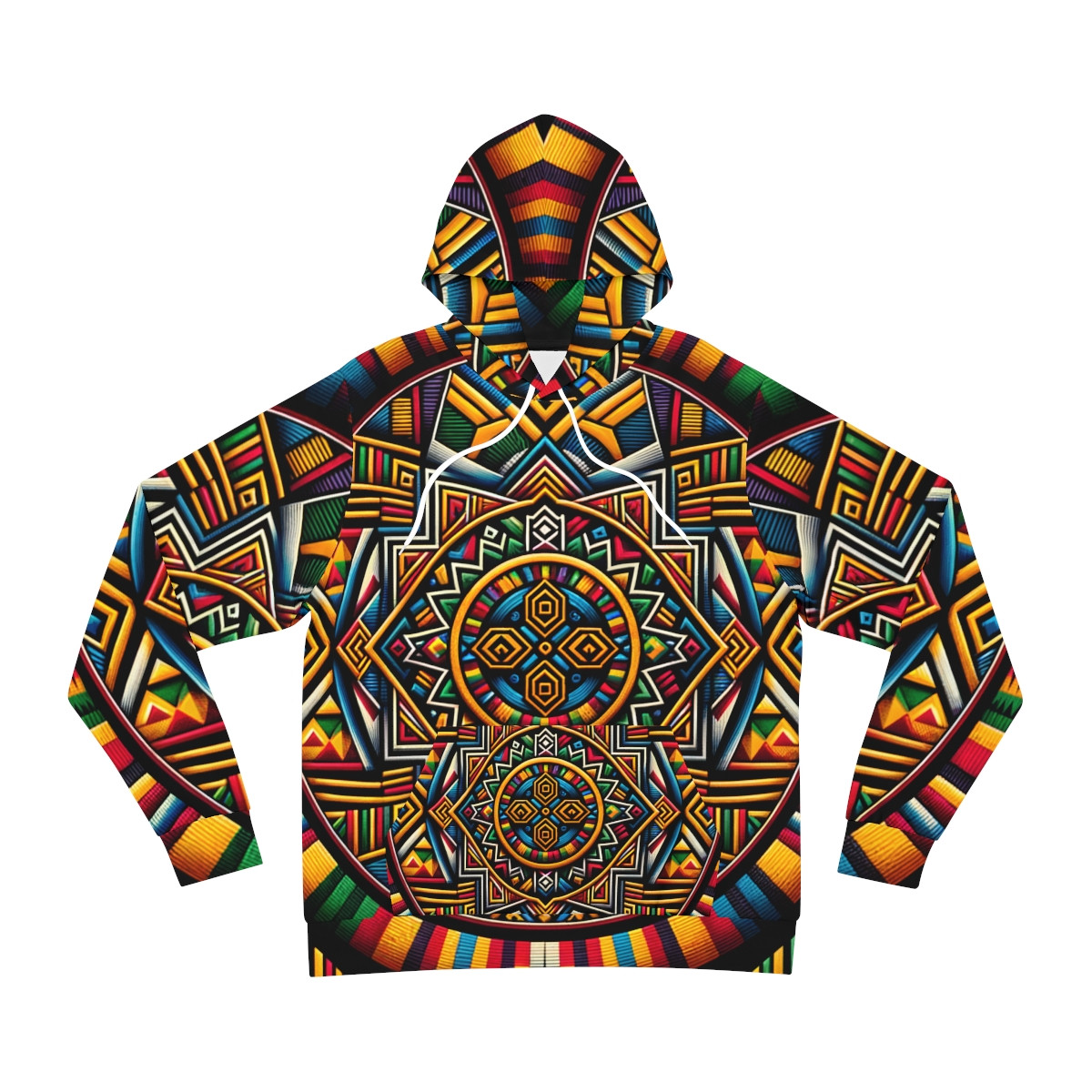 "Kente Kaleidoscope UniLuxe Hoodie"