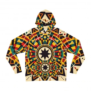 "Kente Kaleidoscope Unisex Fashion Hoodie"
