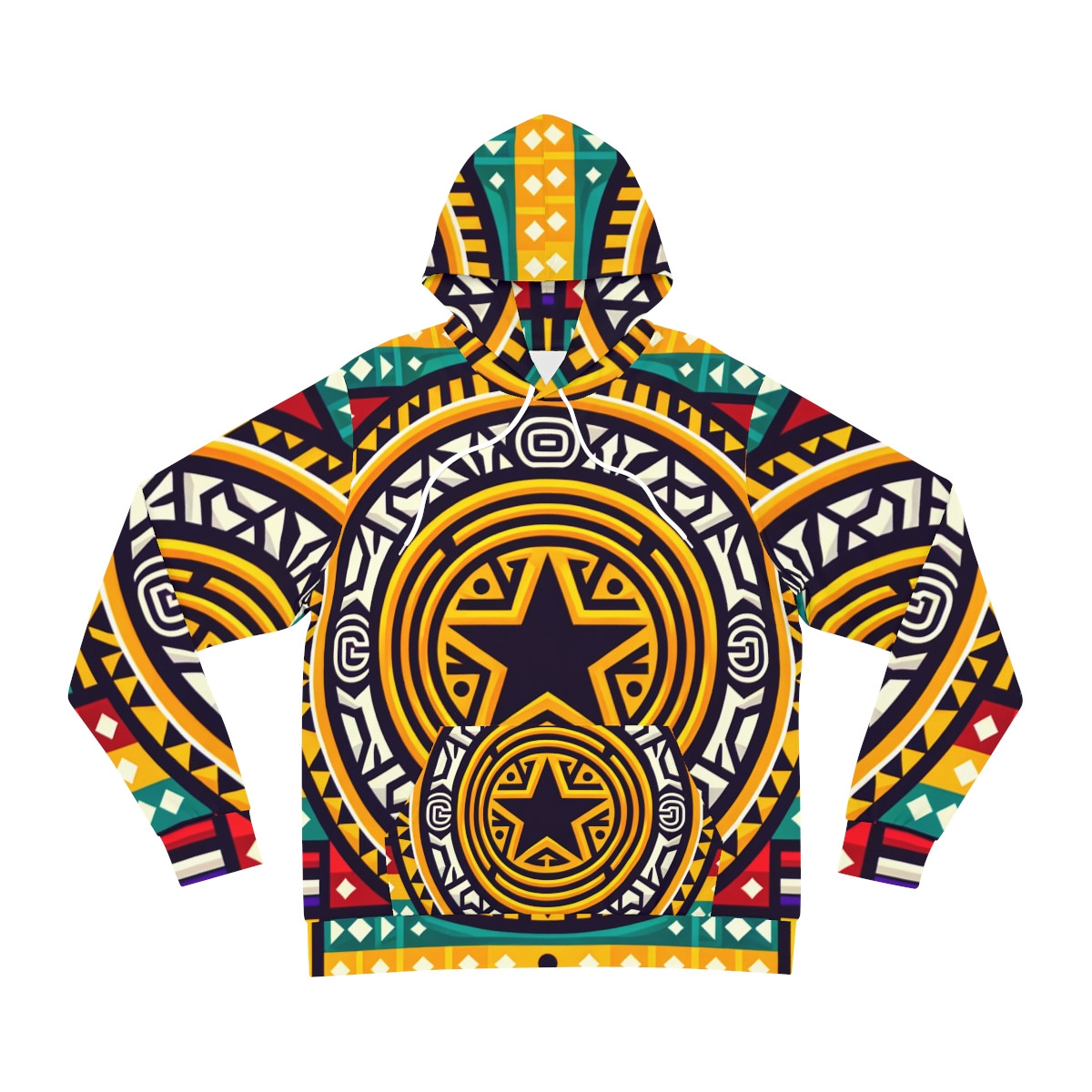 "Kente Kaleidoscope Unity Hoodie"