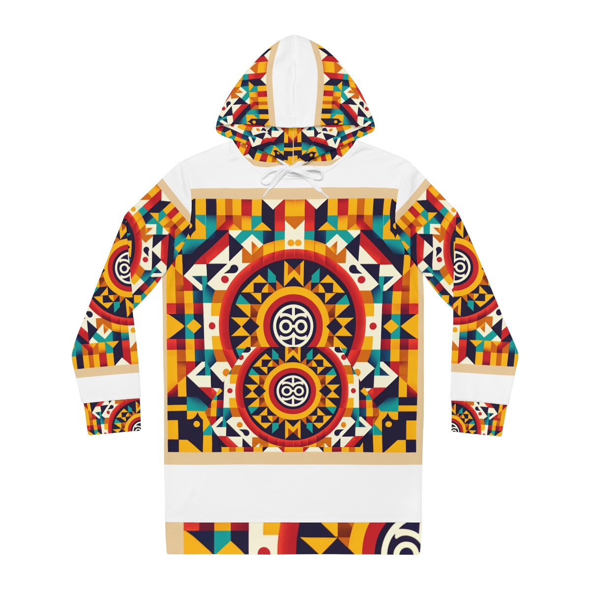 "Kente Majesty: Women's Hoodie Dress"