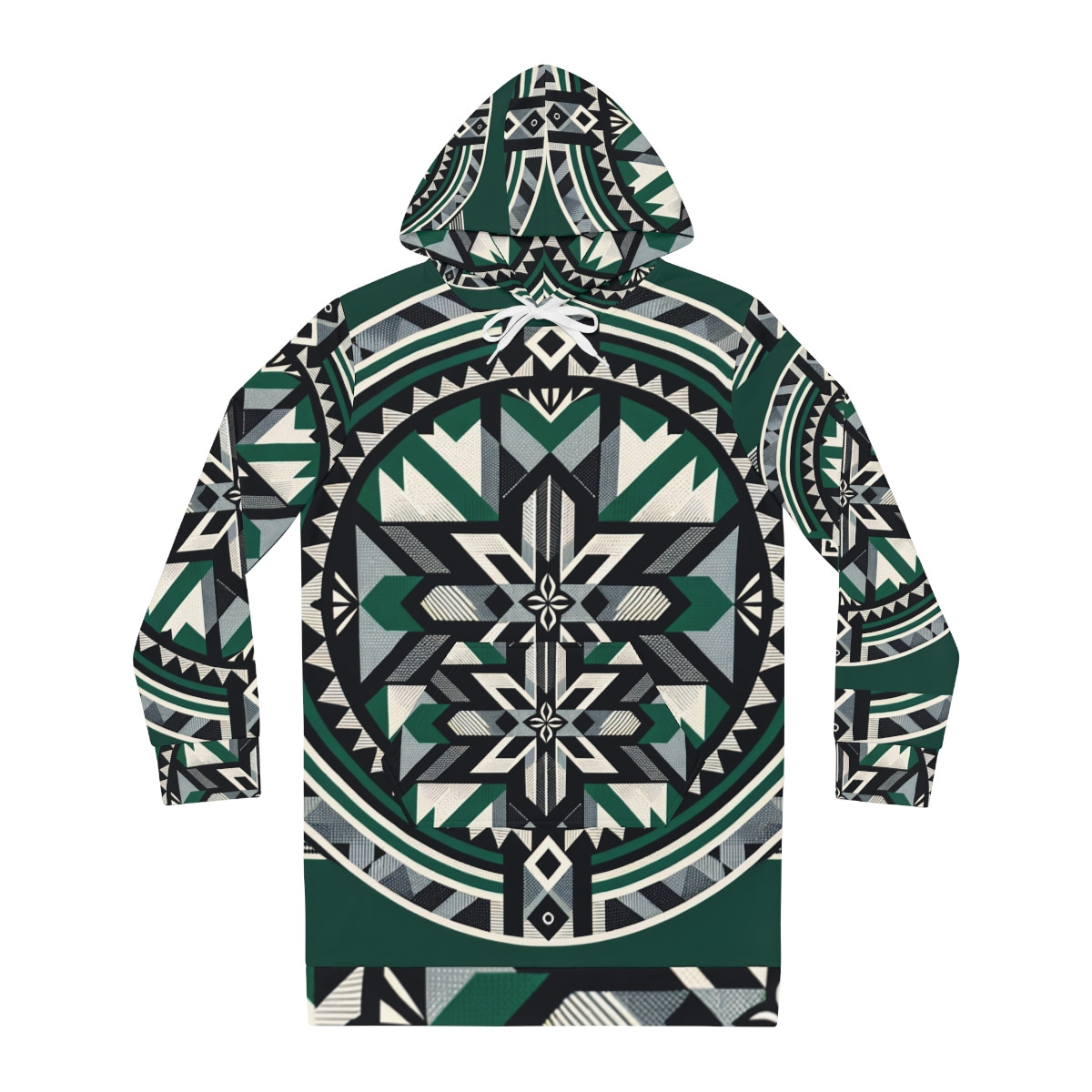"AfroGlow Kente Essence Women's Hoodie Dress"