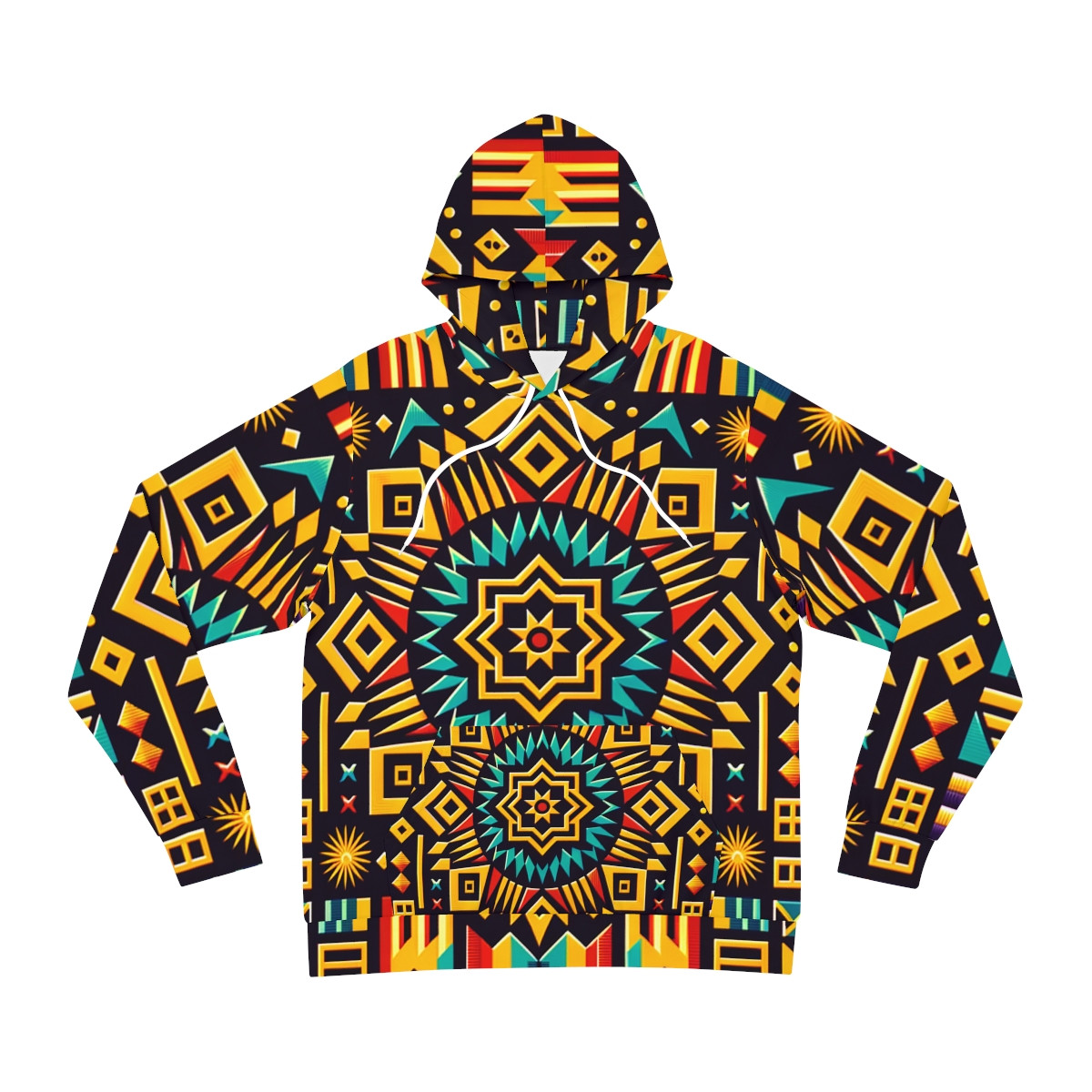 "Global Threads: Kente Fusion Unisex Hoodie"