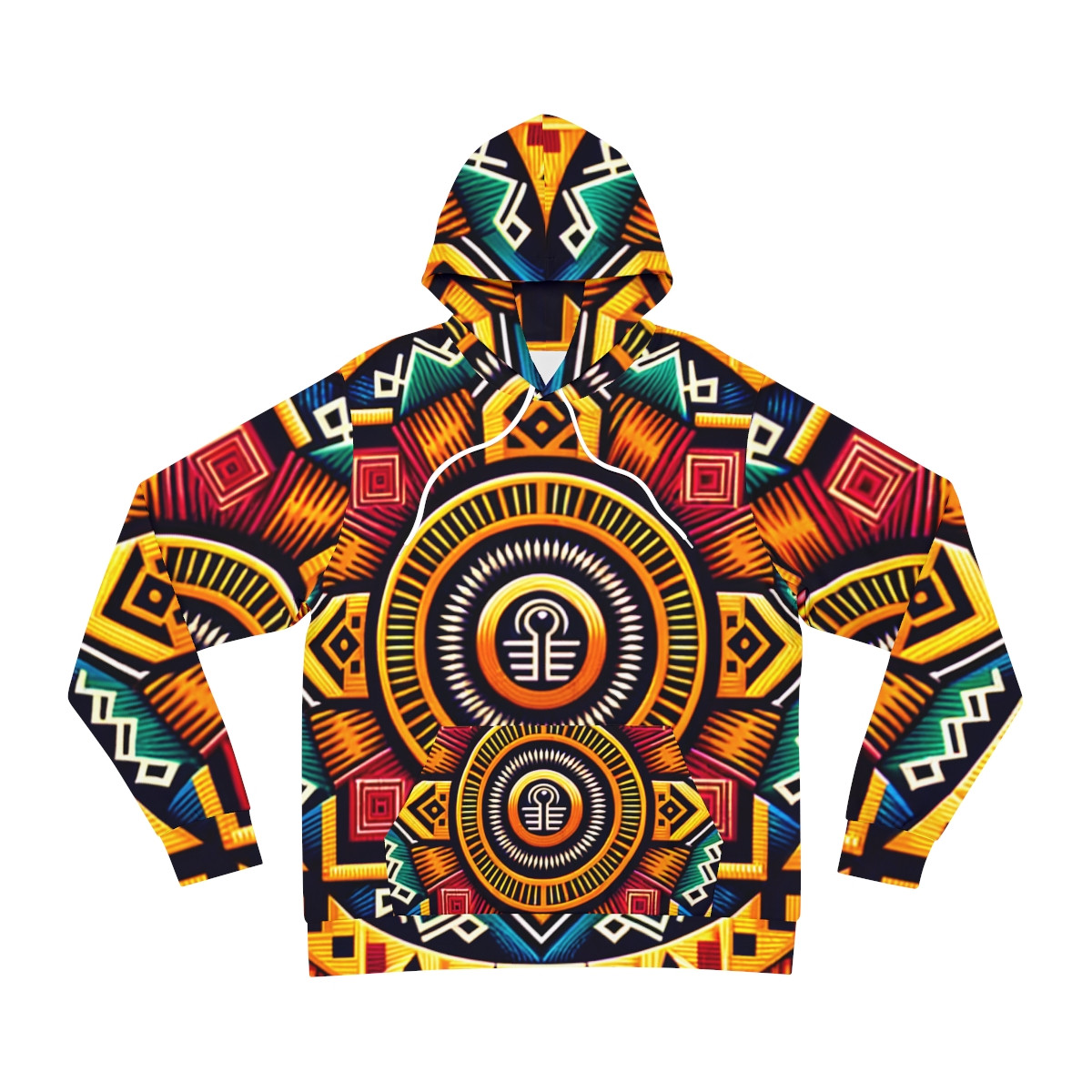 "Kente Kaleidoscope Unisex Fusion Hoodie"