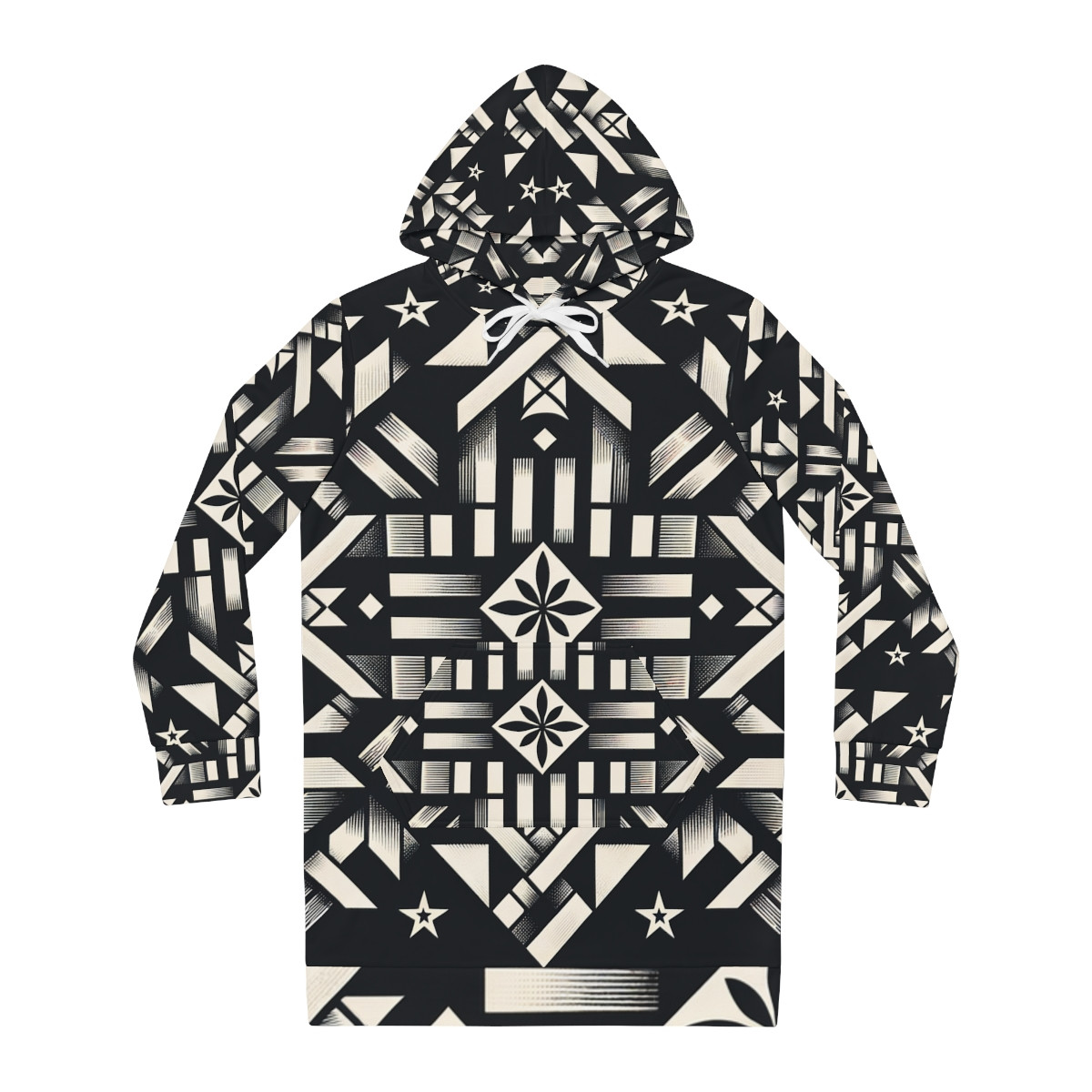 "AfroElegance Kente Couture Women's Hoodie Dress"