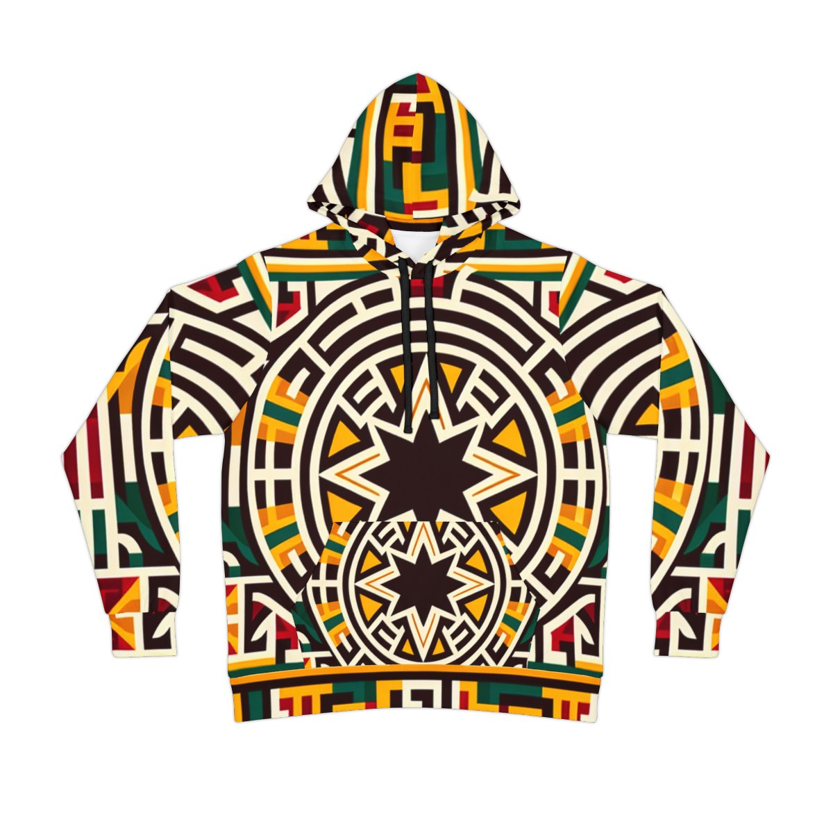 "CultureStride Unisex Kente Fusion Hoodie"