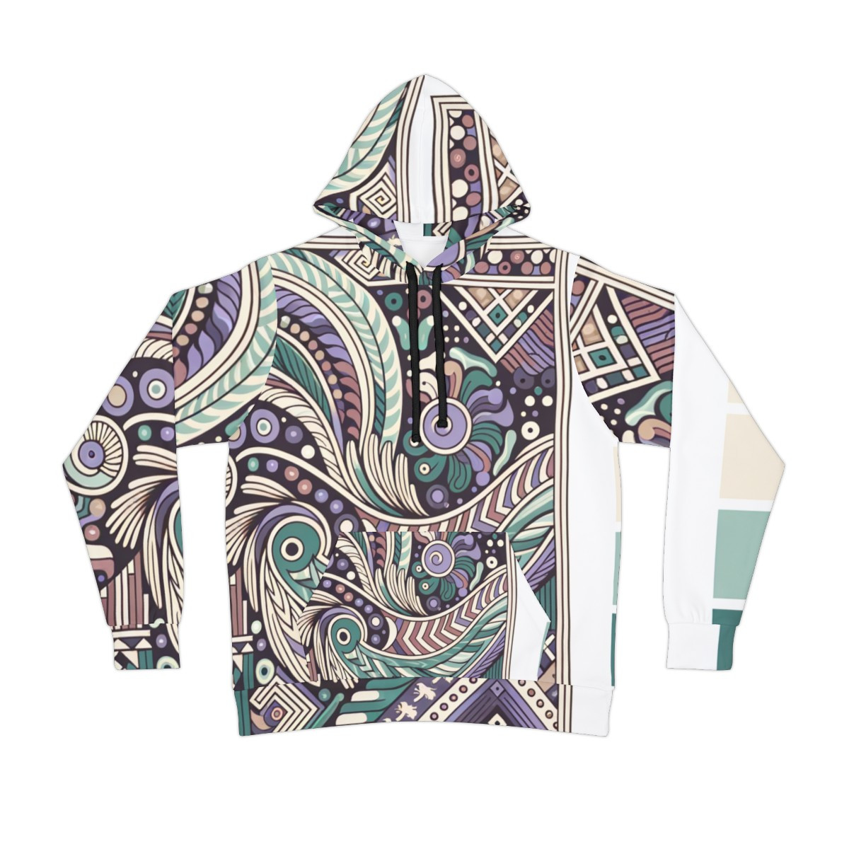 "Kente Kinetic Fusion Unisex Athletic Hoodie"