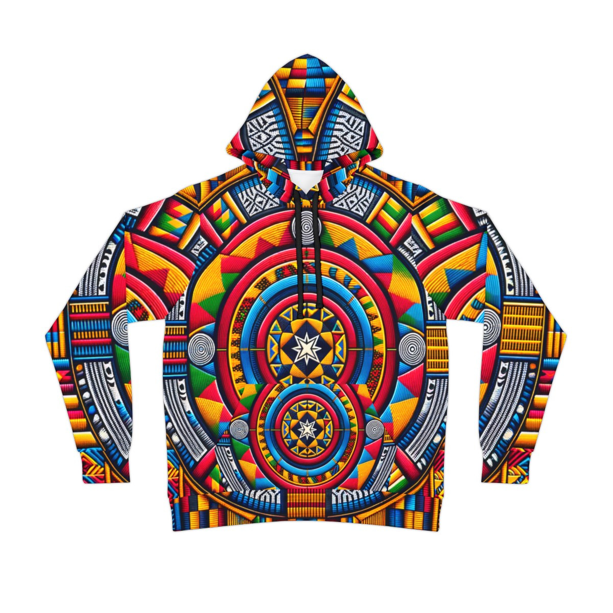 "AfroFusion Kente Komfort Unisex Athletic Hoodie"