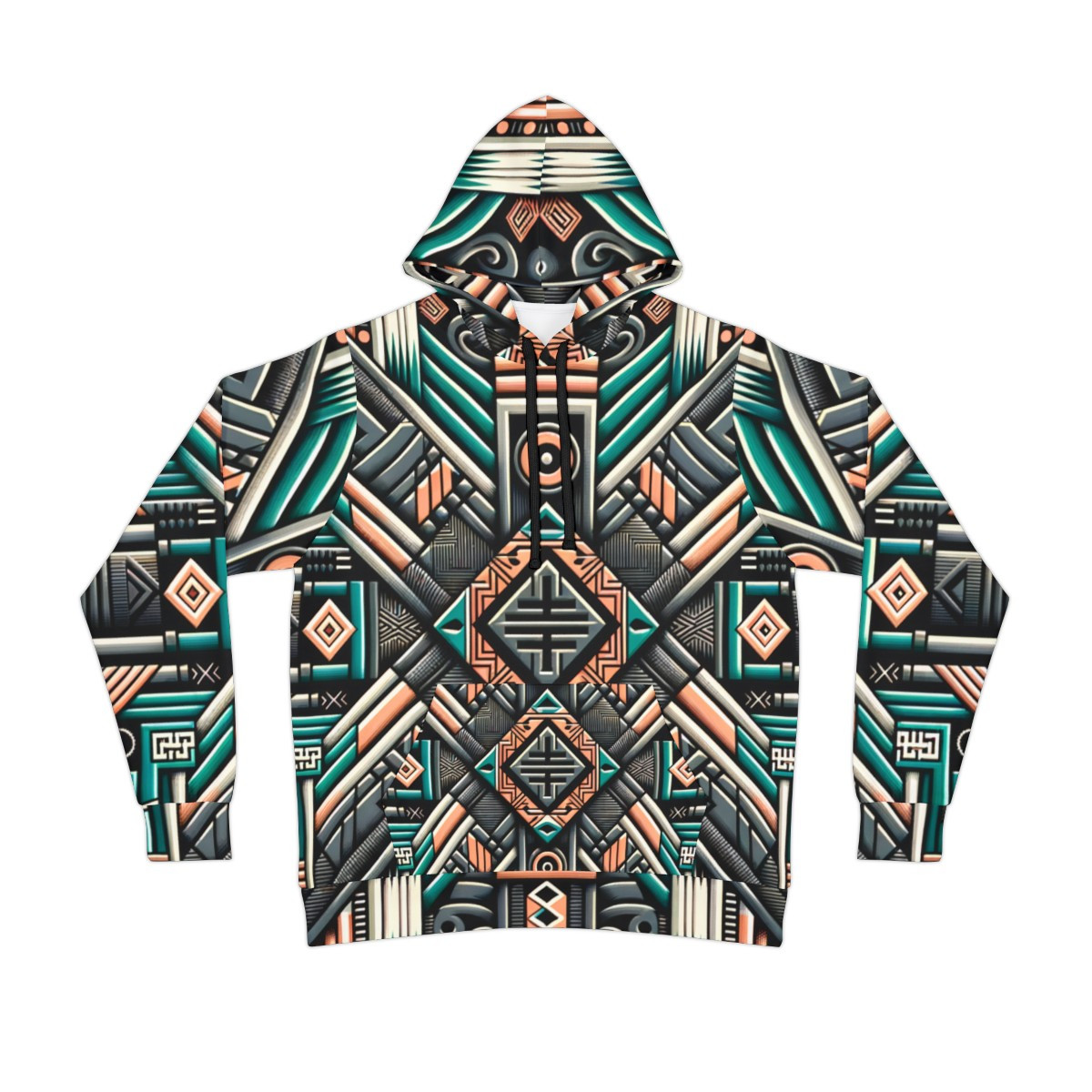 "Kente-Kaleidoscope Unisex Athletic Hoodie"
