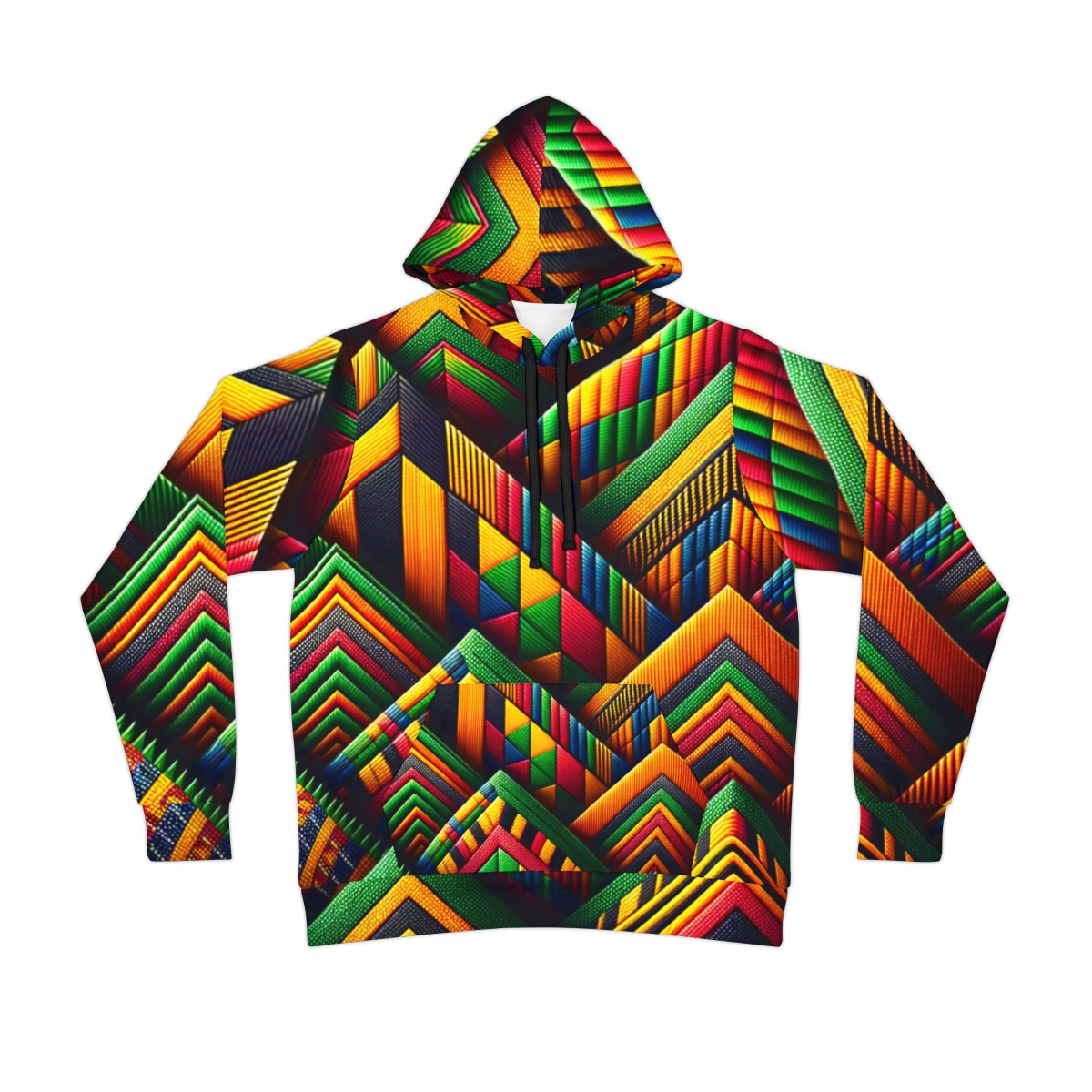 "Kente-Kaleidoscope Unisex Performance Hoodie"