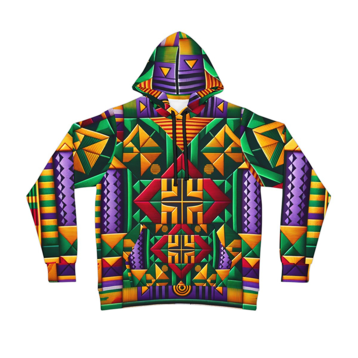 "Kente Kaleidoscope Unisex Athleisure Hoodie"