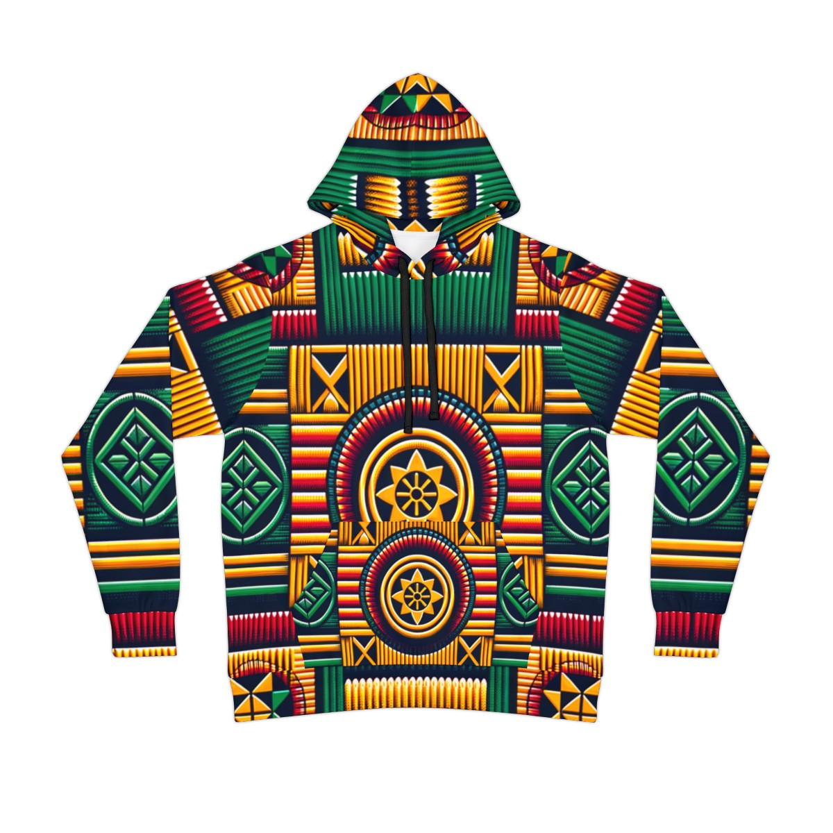 "Kente Kaleidoscope Unisex Athleisure Hoodie"