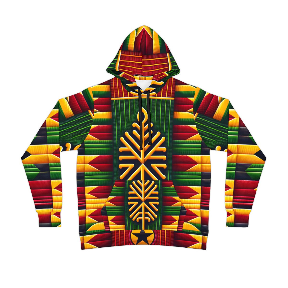 "Kente Kaleidoscope Unisex Athletic Hoodie"