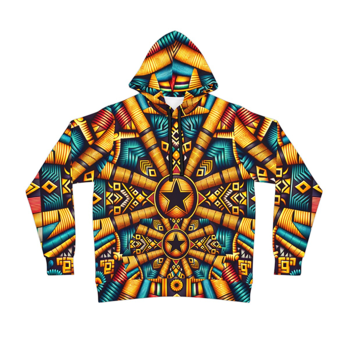 "Kente Kaleidoscope Unisex Athleisure Hoodie"