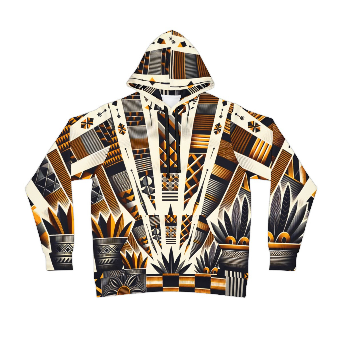 "Kente Kaleidoscope Unisex Athletic Hoodie"
