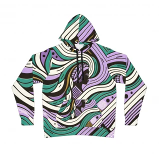 "Kente Kaleidoscope Unisex Athletic Hoodie"