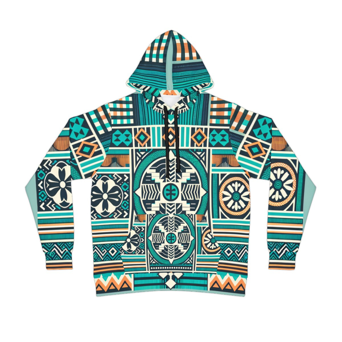 "Kente Kaleidoscope UnisexAthletic Hoodie"