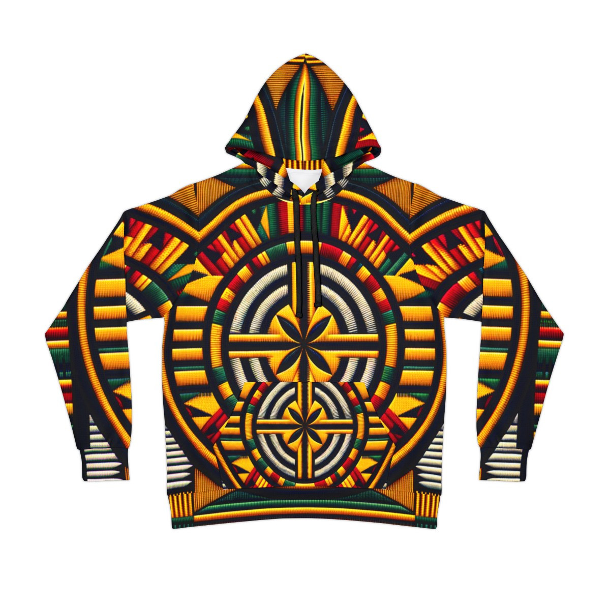 "Kente Kaleidoscope Unisex Athletic Hoodie"