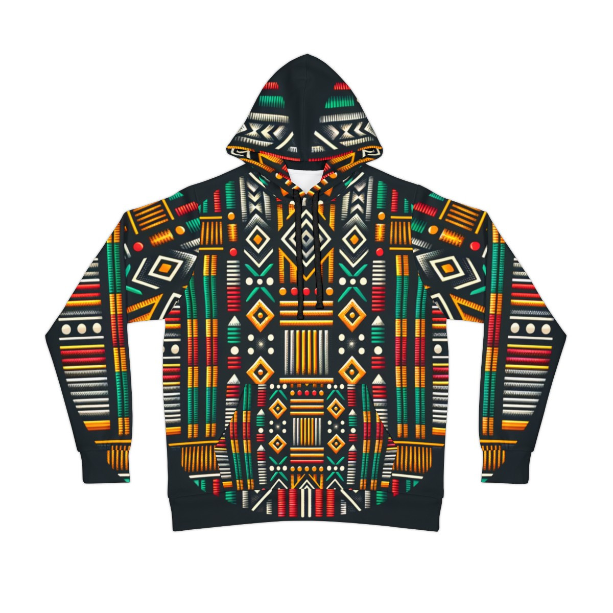 "Kente Kaleidoscope Unisex Athleisure Hoodie"