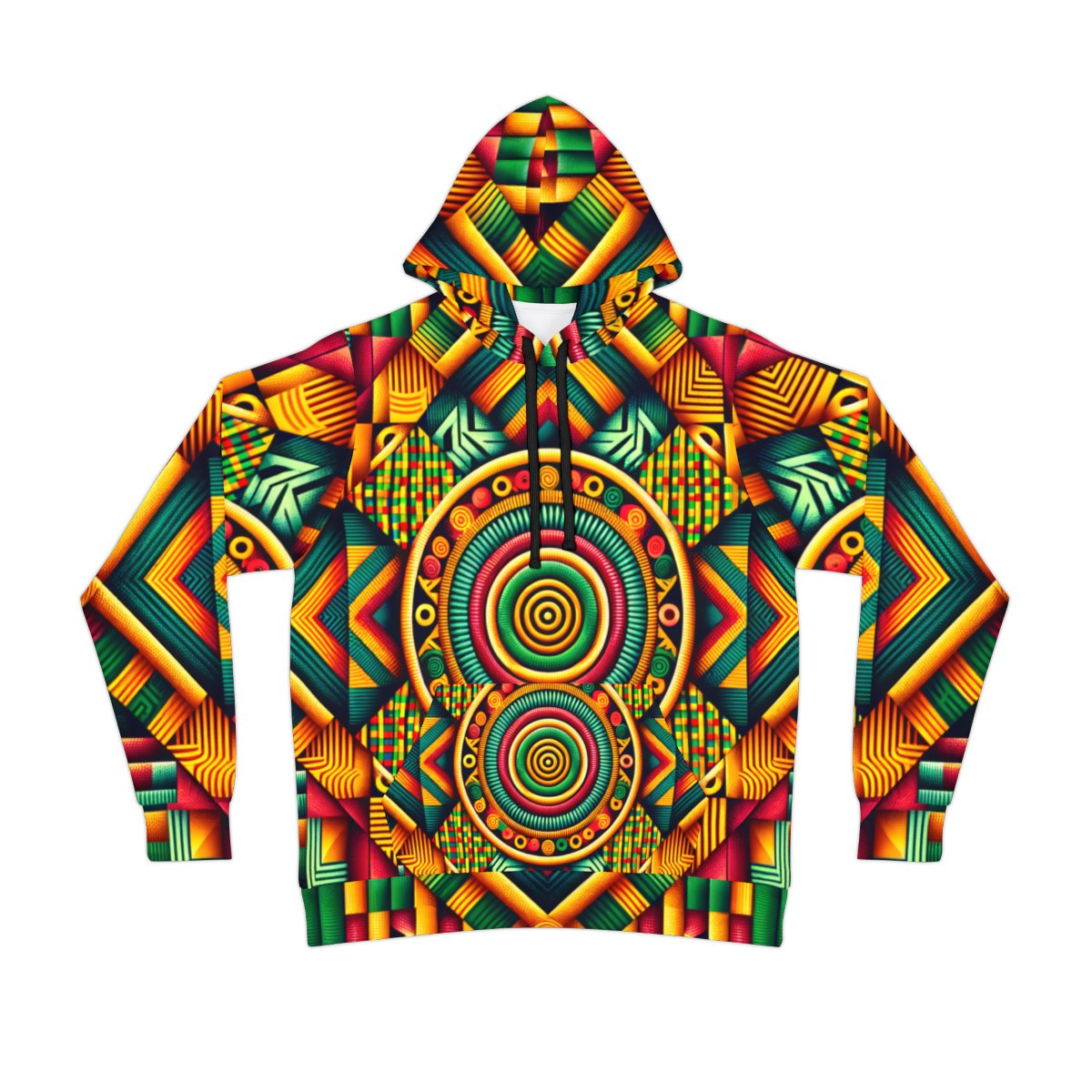 "Kente Kaleidoscope Unisex Athleisure Hoodie"