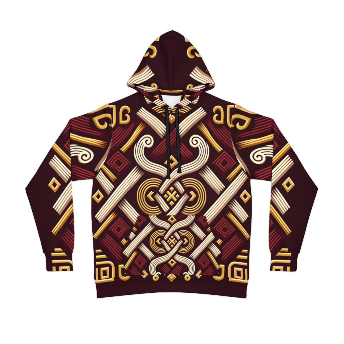 "Kente Kaleidoscope Unisex Athletic Hoodie"