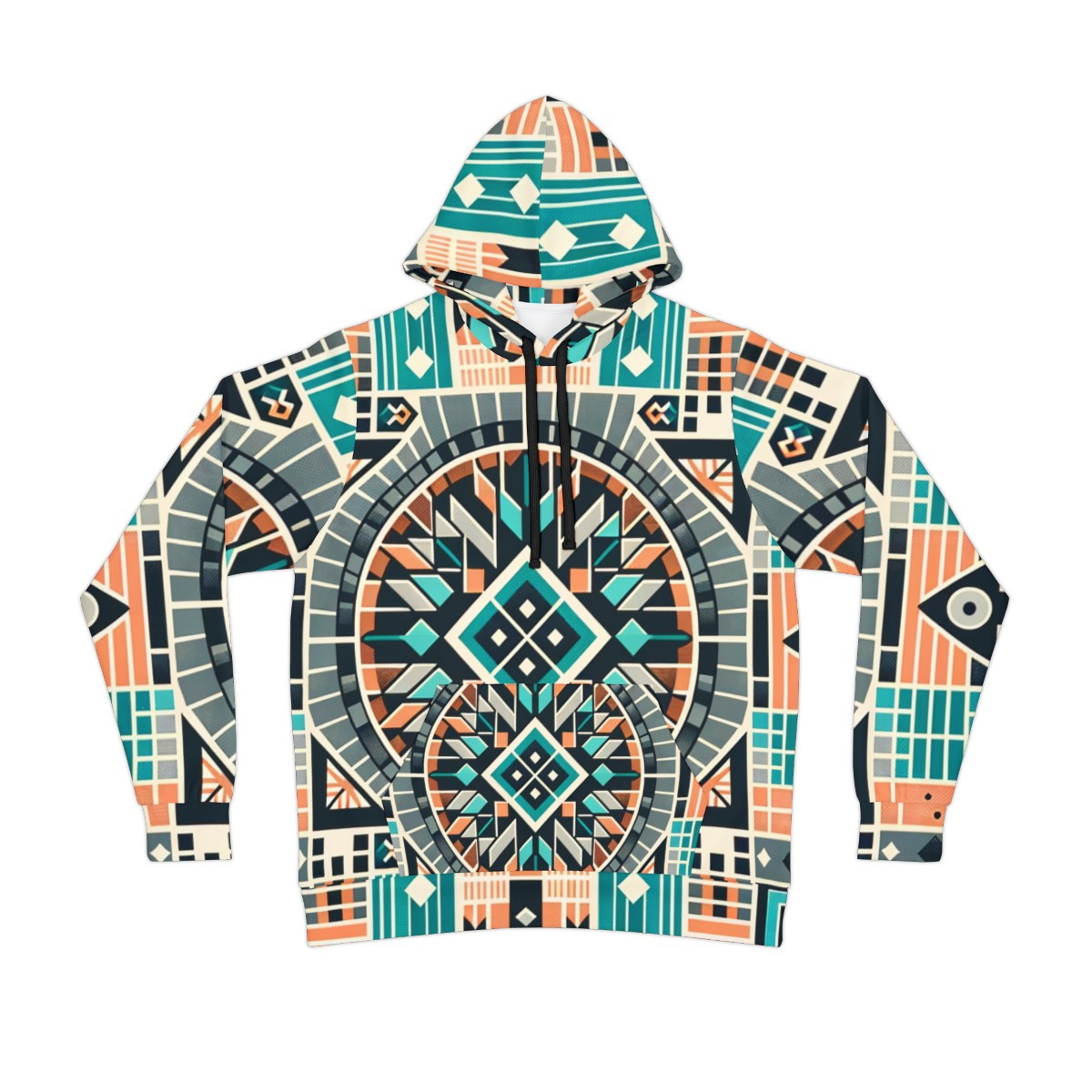 "Kente Kaleidoscope Unisex Athletic Hoodie"