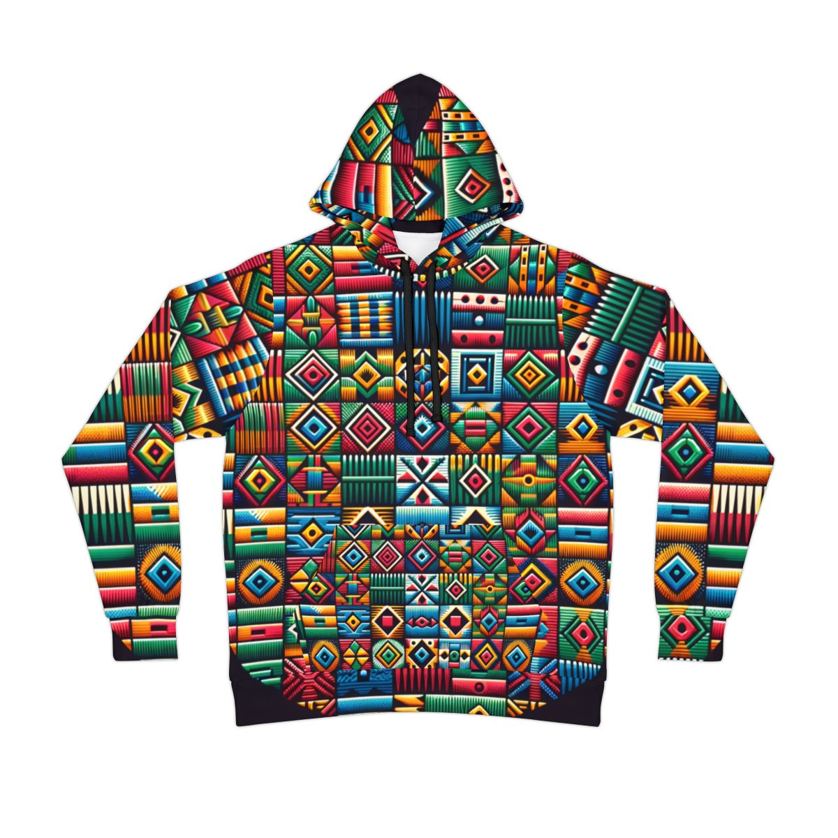 "Kente Kaleidoscope Unisex Athletic Hoodie"
