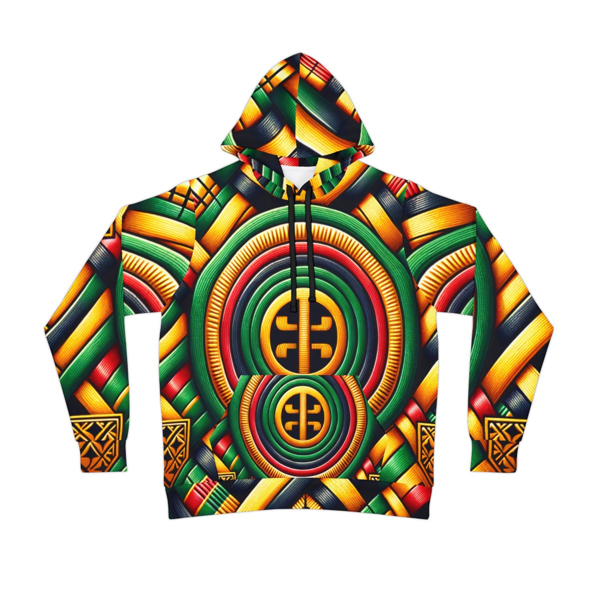 "African Rhythm Unisex Kente Athletic Hoodie"