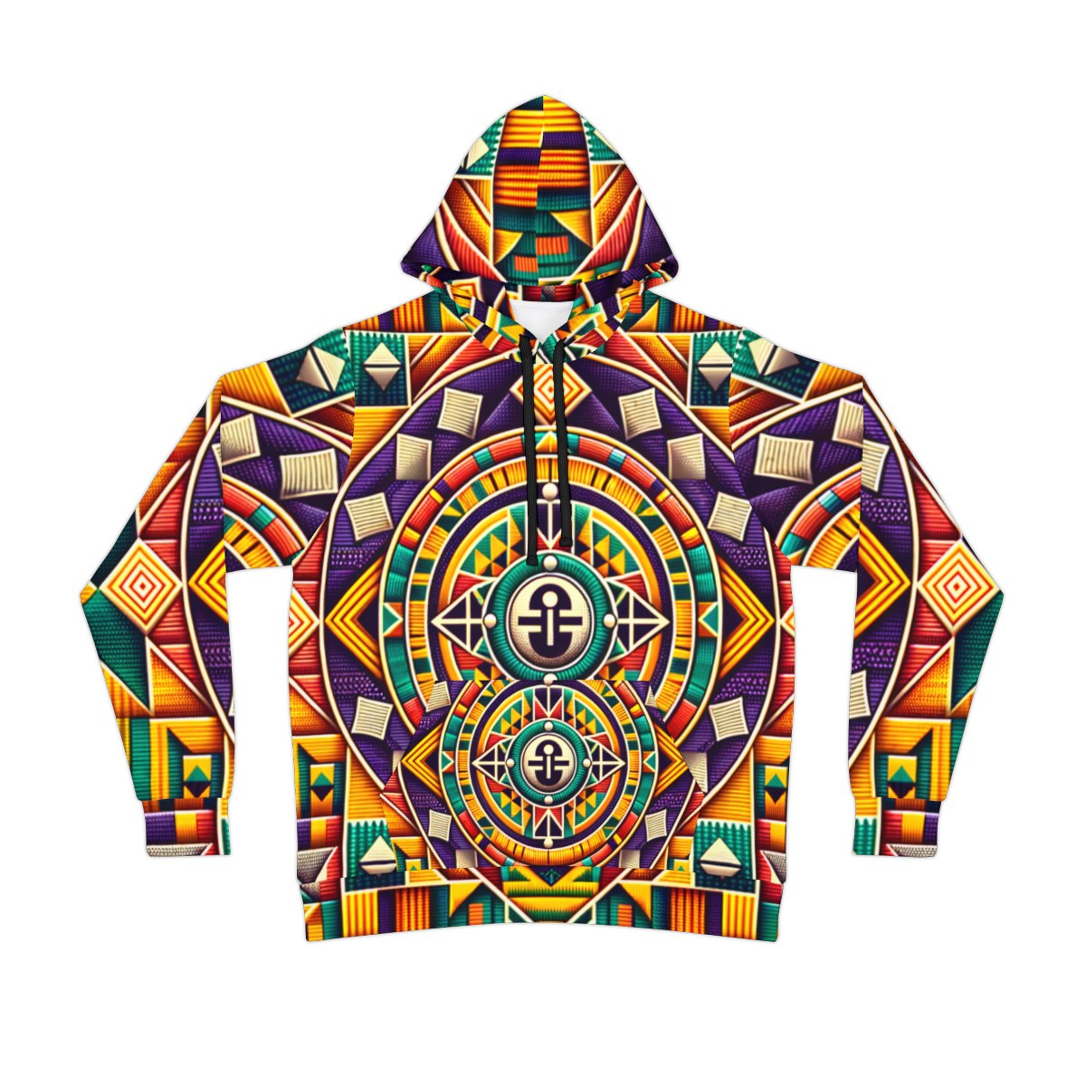 "Kente Kaleidoscope Unisex Athletic Hoodie"