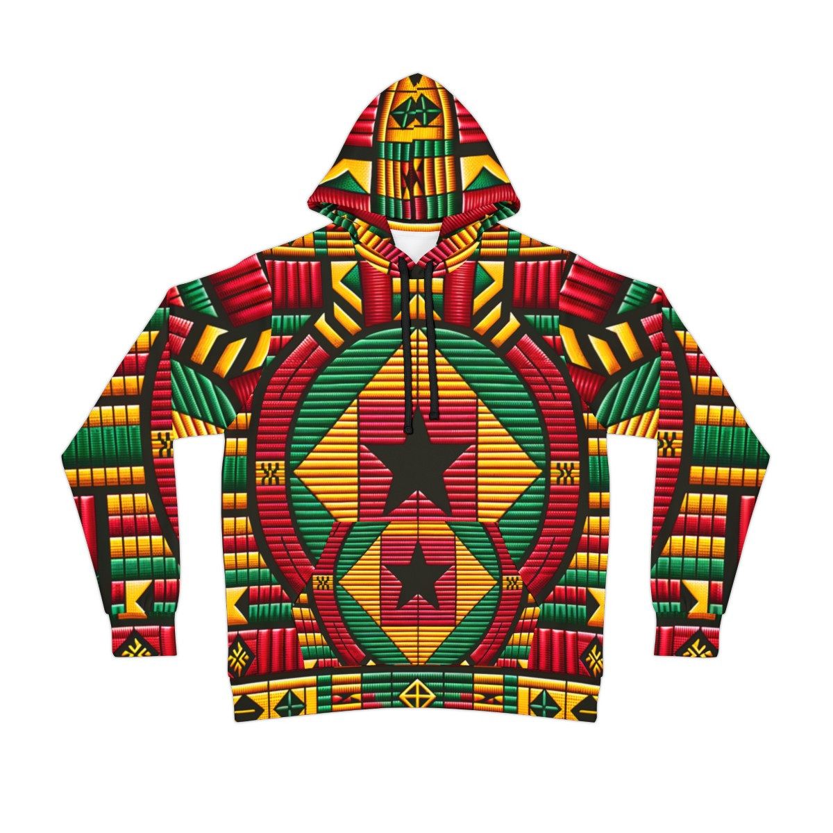 "Kente Kaleidoscope Unisex Athleisure Hoodie"