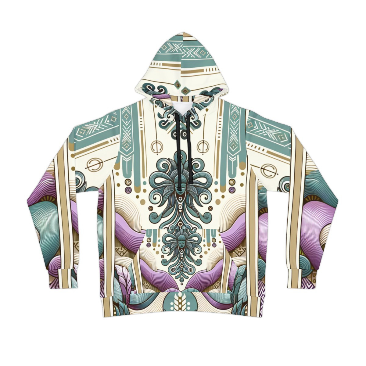 "Kente Kaleidoscope Unisex Sports Hoodie"