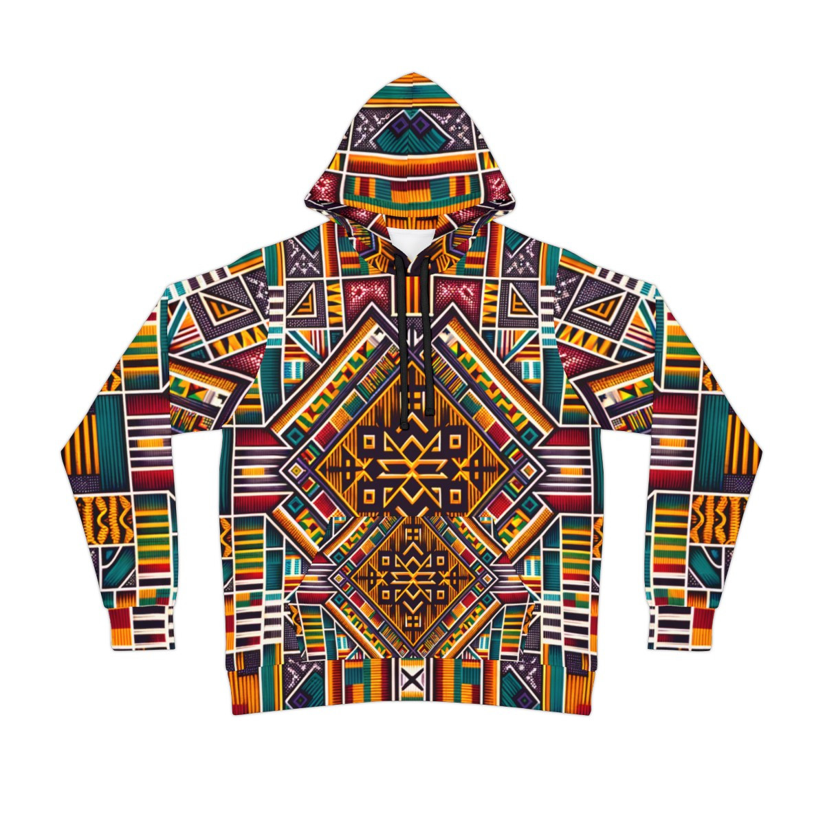 "Kente Kaleidoscope Unisex Athleisure Hoodie"