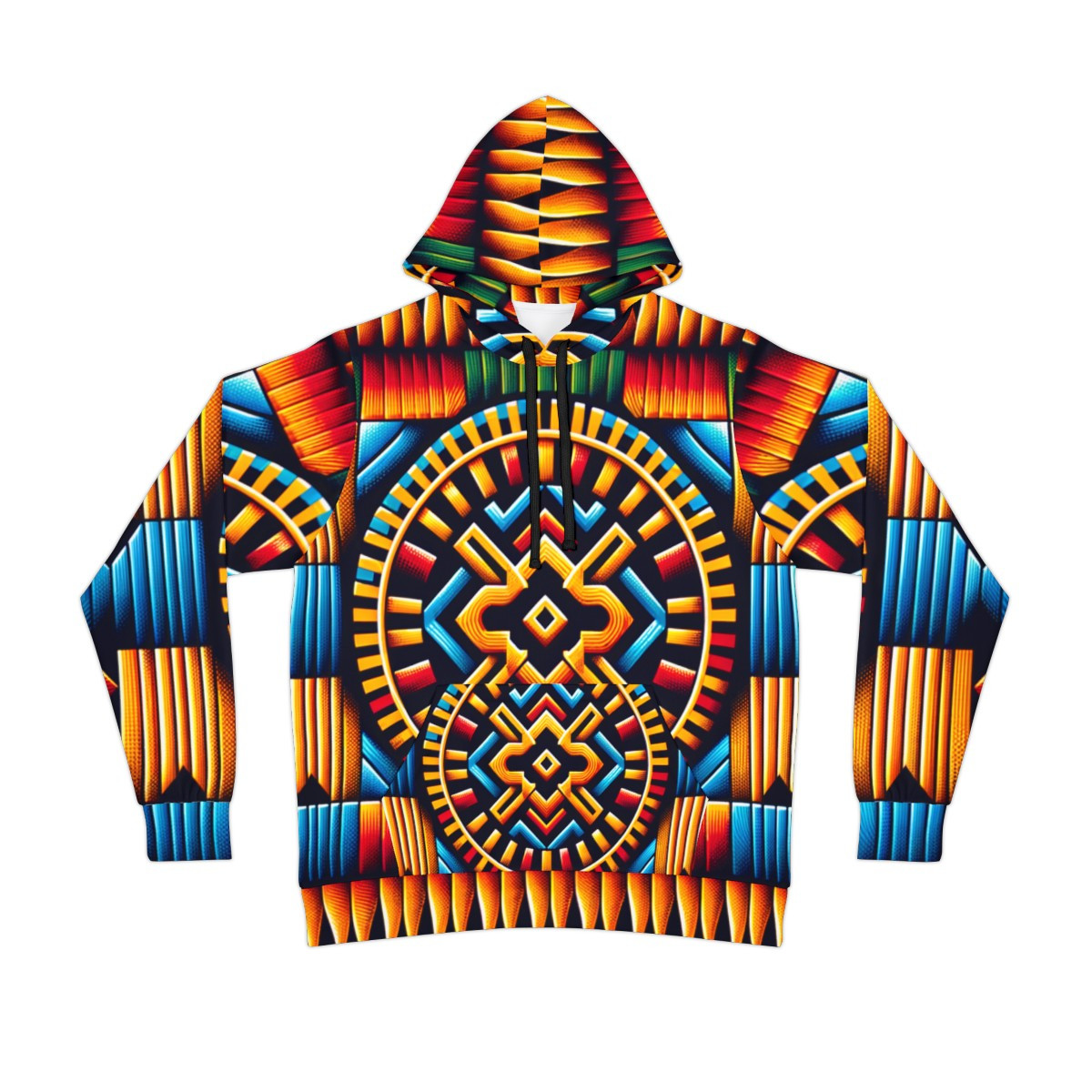"Kente Kaleidoscope Unisex Athletic Hoodie"