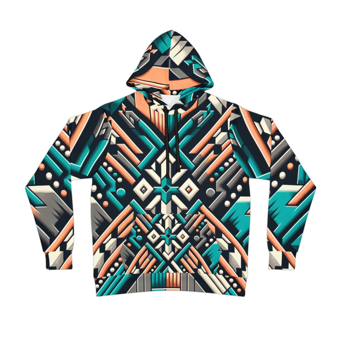 "AfroFusion Unisex Kente Athletic Hoodie"