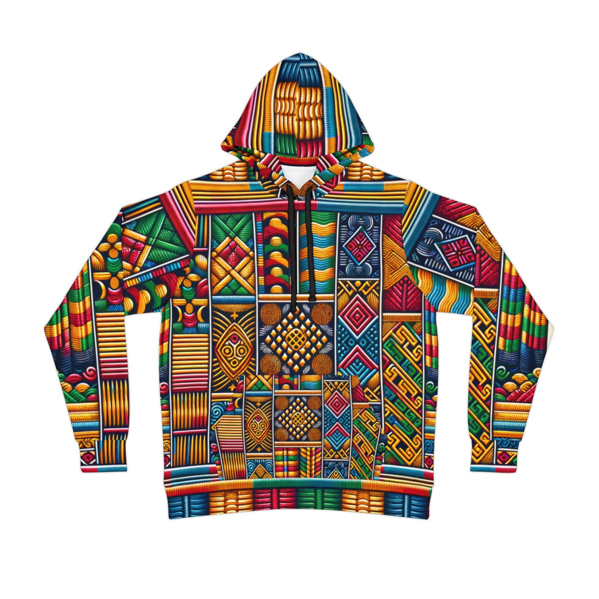 "Kente Kaleidoscope Unisex Athletic Hoodie"
