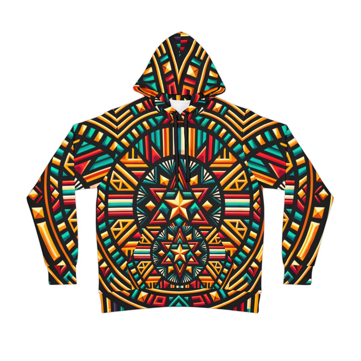 "Kente Kaleidoscope Kinetic Hoodie"