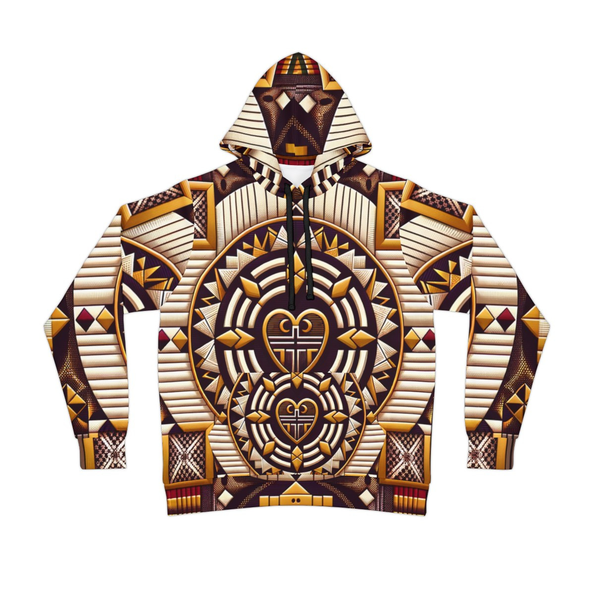 "Kente Kaleidoscope Unisex Athletic Hoodie"