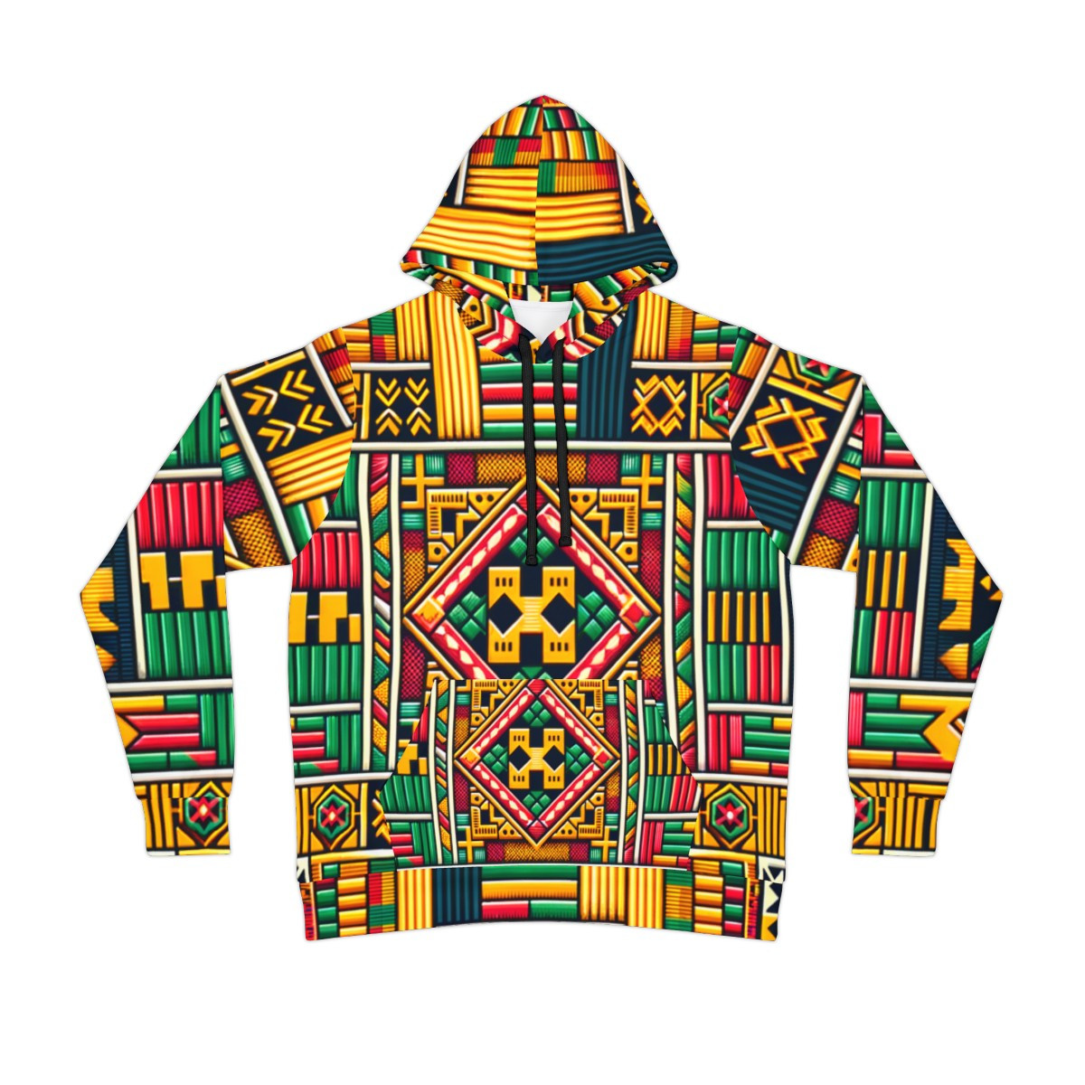 "Kente Kaleidoscope Unisex Athlete's Hoodie"