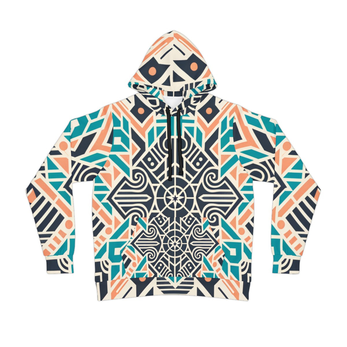 "Kente Kaleidoscope Unisex Athletic Hoodie"