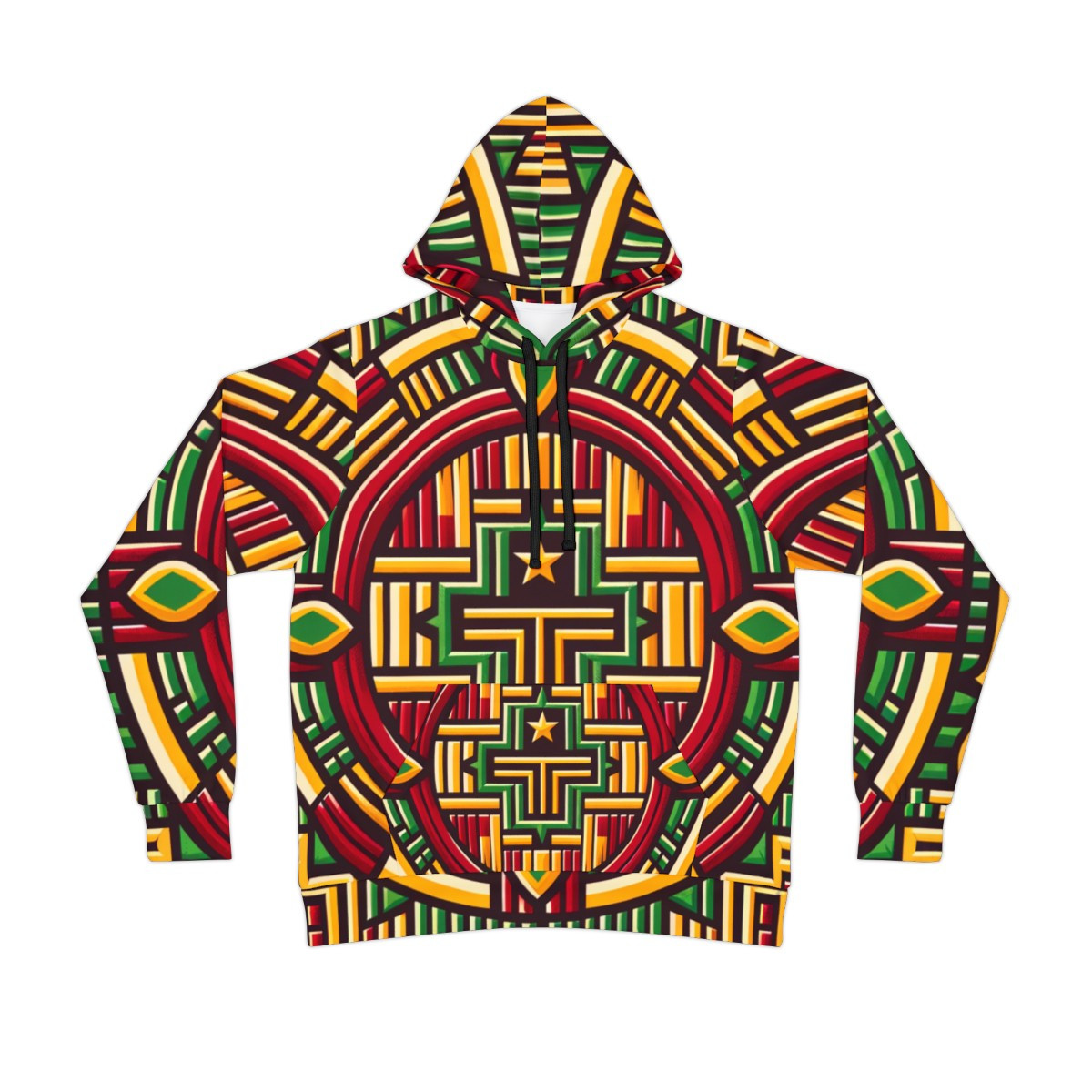 "Kente Kaleidoscope Unisex Groove Hoodie"