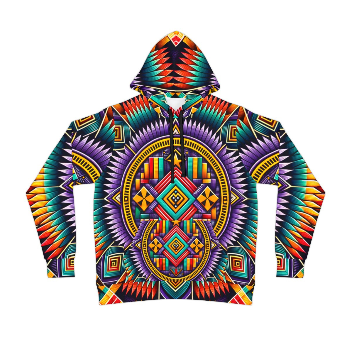 "Kente Kaleidoscope Unisex Athletic Hoodie"