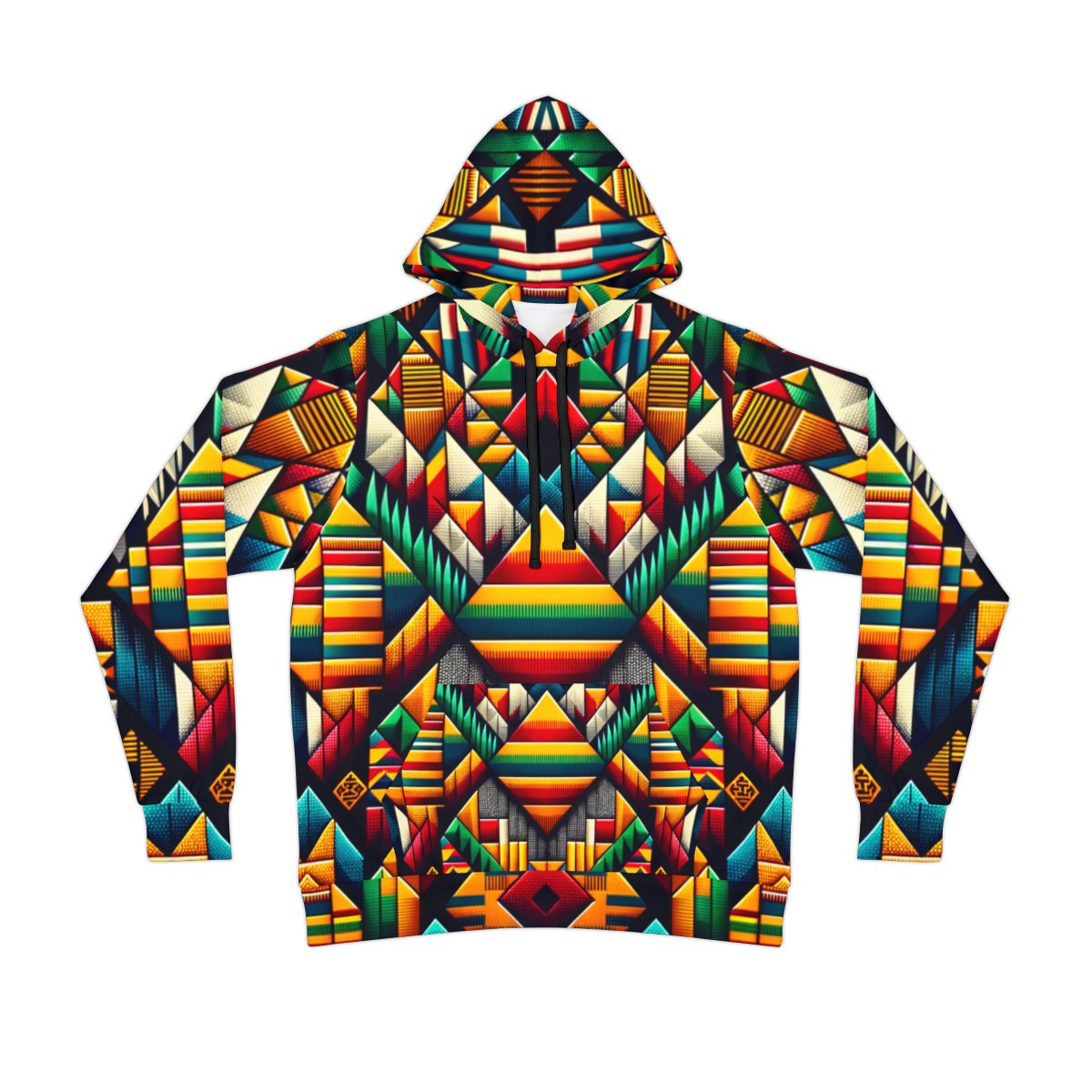 "Kente Kaleidoscope Unisex Athletic Hoodie"