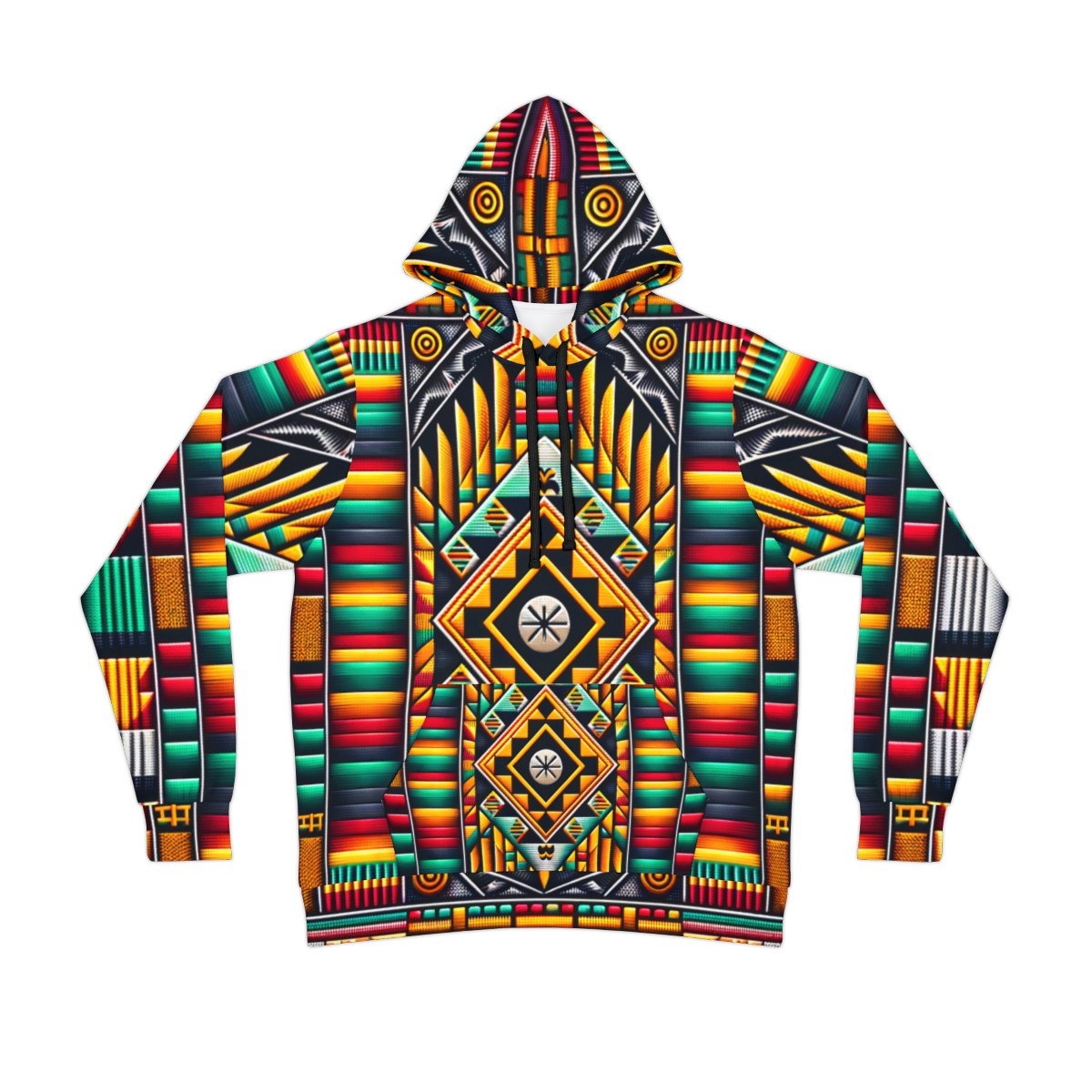 "KenteKaleidoscope Unisex Athletic Hoodie"
