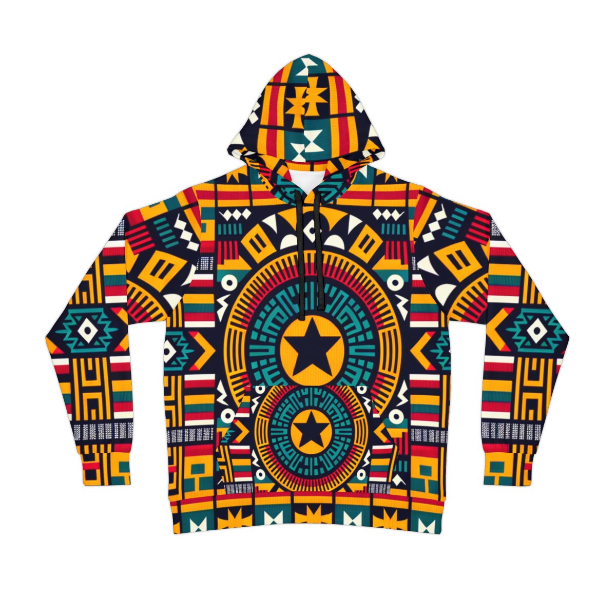 "Kente Kaleidoscope Unisex Athletic Hoodie"
