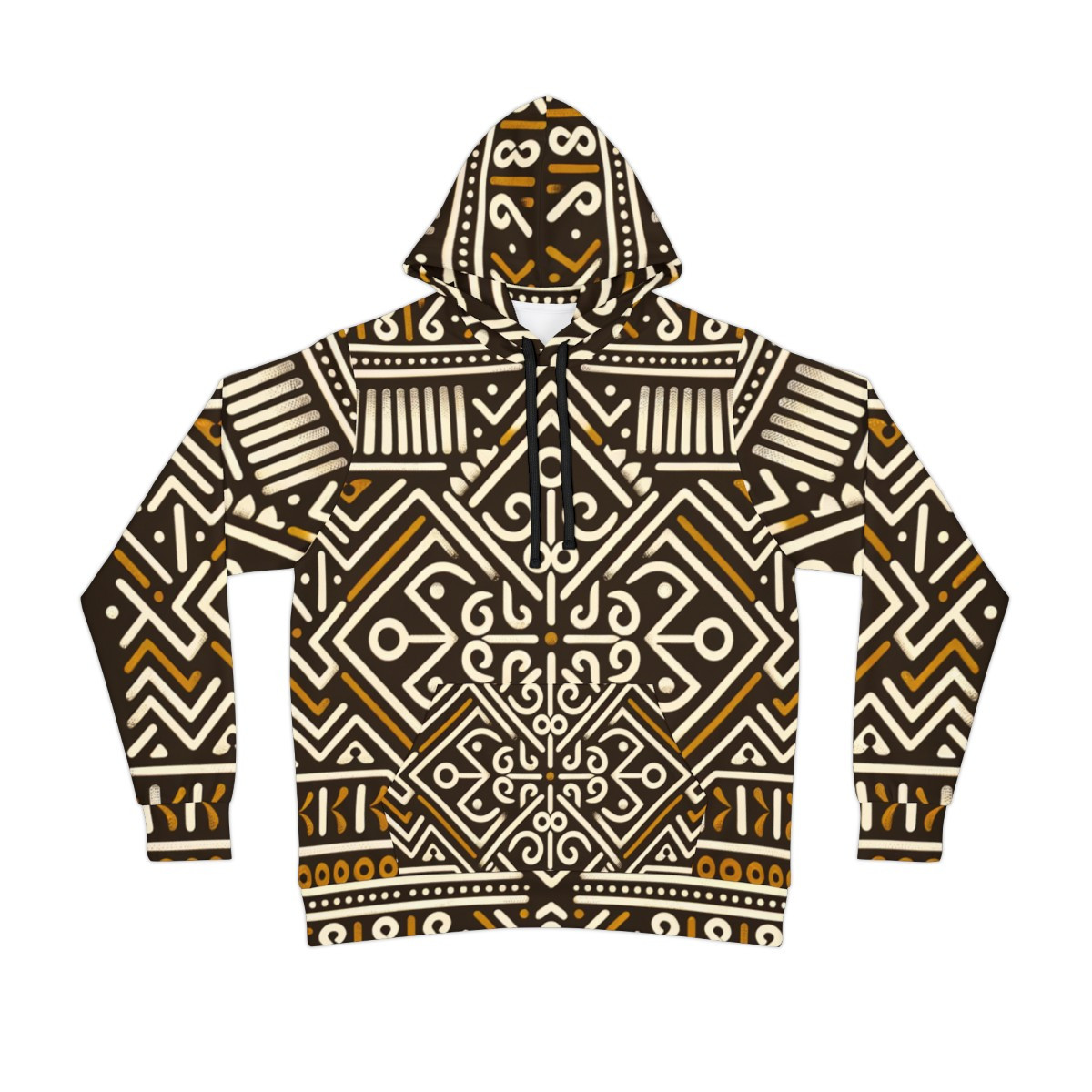 "AfroFusion Unisex Kente Krossover Hoodie"